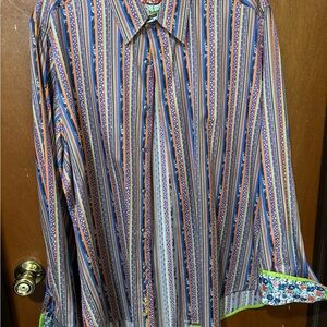 Robert Graham Vibrant Striped Button Down Shirt